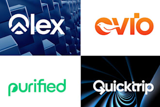 do custom minimalist wordmark, typography, lettermark, text logo design