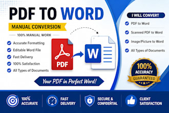 convert PDF to word manually with accurate format