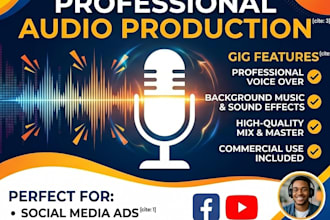 record voice over and produce your commercial or audio ad