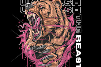 design streetwear and urban tshirt with graphics, typography and illustration