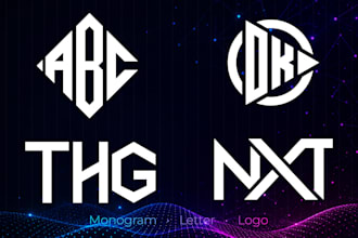 design geometric monogram and initials letter logo