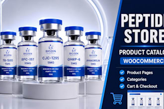 build peptide store research peptide website woocomerce store