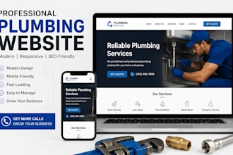 design a professional plumbing website for plumbers and plumbing companies