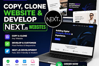 copy clone website and develop nextjs websites