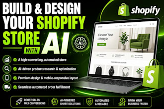 build a professional shopify store using ai