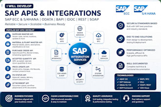 develop sap odata rest API bapi idoc and rap integrations for sap ecc and s4hana