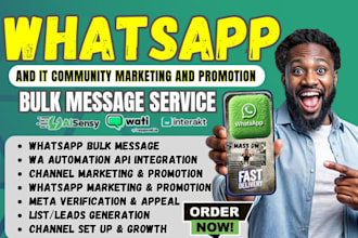 send cold outreach whatsapp bulk message, whatsapp marketing channel promotion