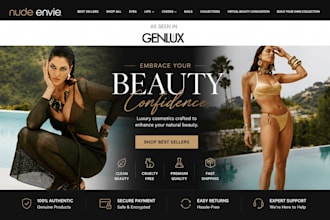 build shopify beauty store, skincare website, cosmetics, spa salon store fast