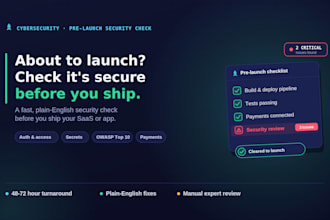 do a prelaunch security review of your saas app