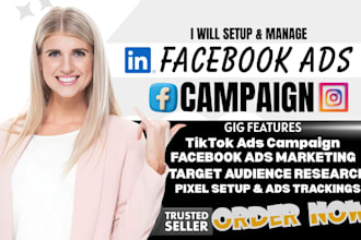setup facebook ads, meta ads for sales instagram ads fb ads tik tok ads campaign