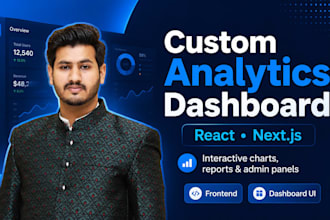 create a custom analytics dashboard in react nextjs