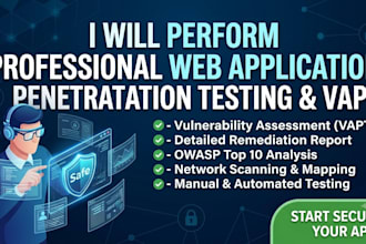 do professional web application penetration testing and vapt