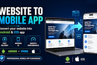 convert your website to android and ios mobile app