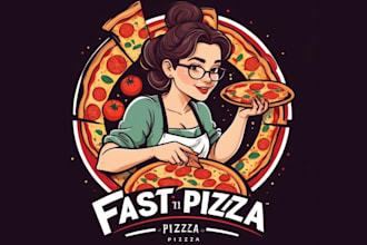 do a unique and creative pizza and restaurant logo