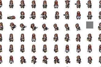 create pixel art sprite sheet animation for unity godot rpg maker games