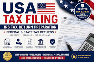 prepare and file your USA federal tax return irs tax filing and tax preparation