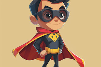 make superhero cartoon character