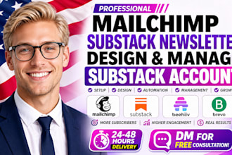 mailchimp substack newsletter design manage substack account beehiiv email brevo