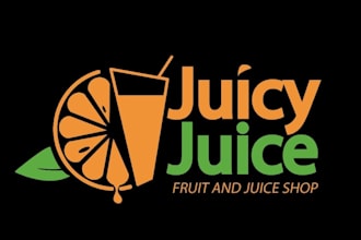 make outstanding juicy logo with express delivery
