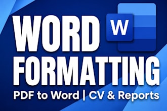 professionally create, format and design ms word documents