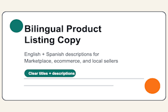 write bilingual marketplace product listings that help items sell