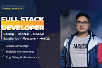 develop scalable backend apis using golang and microservices