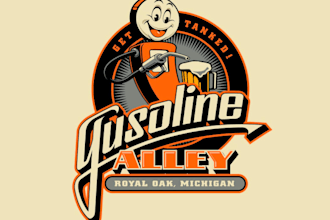 make powerful gasoline logo for fuel, energy, and automotive brands