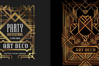 make your modern unique art deco logo with unlimited revision