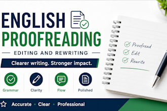 proofread, edit and rewrite english content