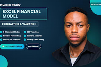 create an excel financial model with forecasting and valuation