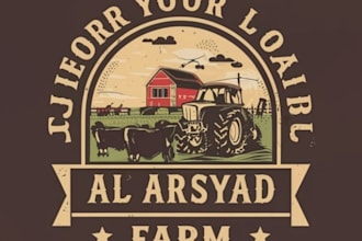 design unique and vintage farm logo design