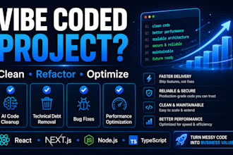 fix and refactor your vibe coded web application