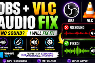 fix vlc obs audio capture and virtual cable setup on windows