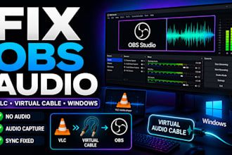 fix vlc obs audio capture and virtual cable setup on windows