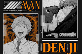 create anime posters, edits and aesthetic artwork