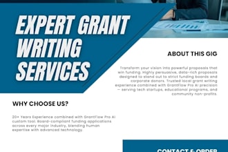 do expert grant writing and grant proposal for your nonprofit