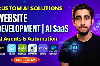 develop an ai website, chatbot, ai agent or ai saas