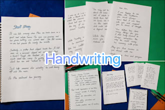 provide neat and clean notes, letters, handwritten service