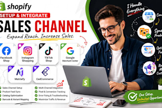 setup shopify sales channel facebook ads matrixify tiktok cedcommerce website