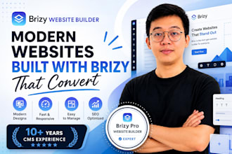 design a professional brizy website for your business