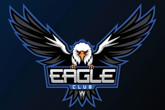 make wonderful style for eagle mascot logo design service