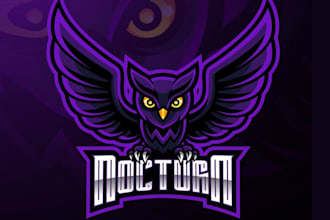 design awesome style with owl unique style mascot logo