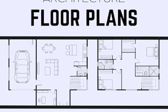 create professional autocad 2d floor plans and civil engineering drawings
