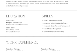 professionally format and improve your CV or resume