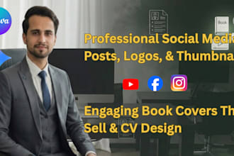 do canva graphic design, book covers, cvs, and thumbnails