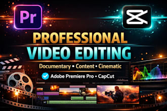 do professional documentary, content and ads video editing