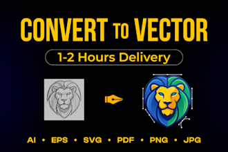 convert logo, image, or sketch into a print ready vector