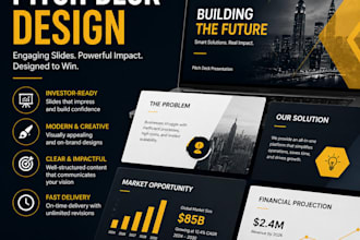 design a professional investor pitch deck presentation