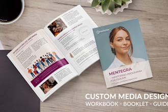 design a modern workbook, booklet or guide