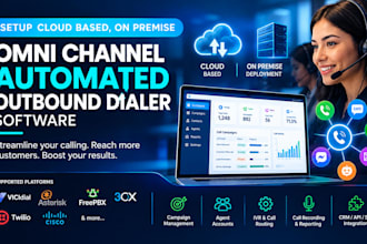 setup cloud based, on premise omni channel automated outbound dialer software